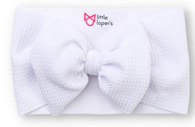 Little Lopers Mini Headwraps: White