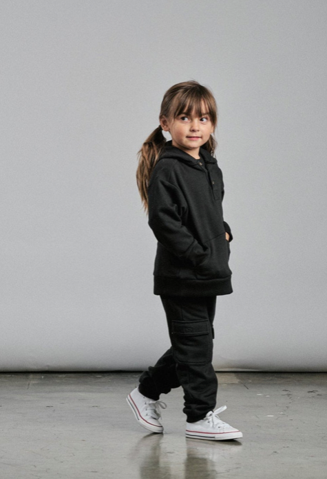 Little Bipsy Cargo Jogger: Black