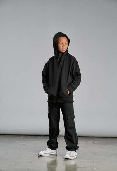 Little Bipsy Cargo Jogger: Black