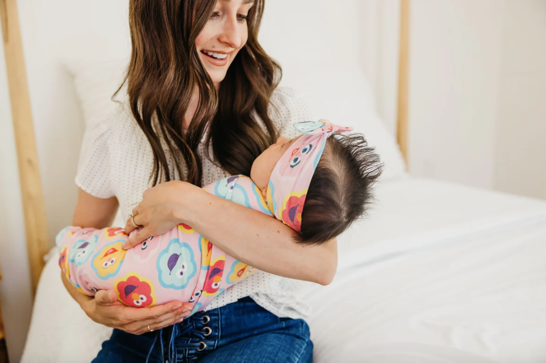 Copper Pearl Swaddle Blanket: Abby and Pals