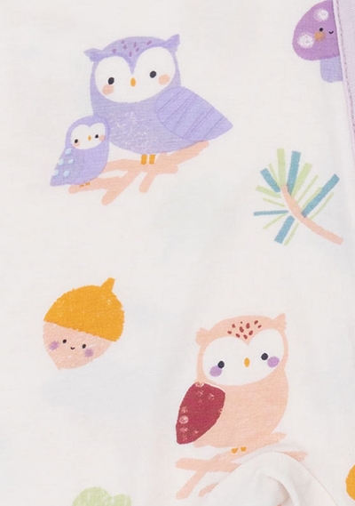 Angel Dear 2 Way Zipper Romper: Cute Owls