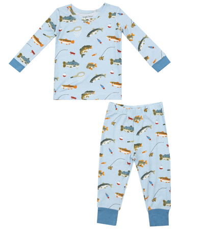 Angel Dear Long Sleeve Loungewear Set: Fishing