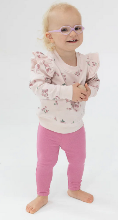 Angel Dear Ruffle Sweatshirt and Legging: Woodsorrel (French Terry)