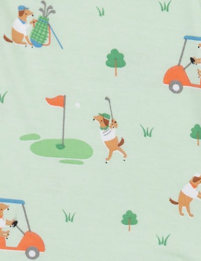 Angel Dear 2 Way Zipper Footie: Golf Club Pups