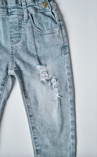 Little Bipsy Denim Overall: Light Wash