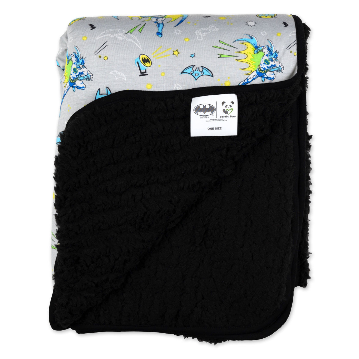 Bellabu Bear Sherpa Toddler Blanket: Batman