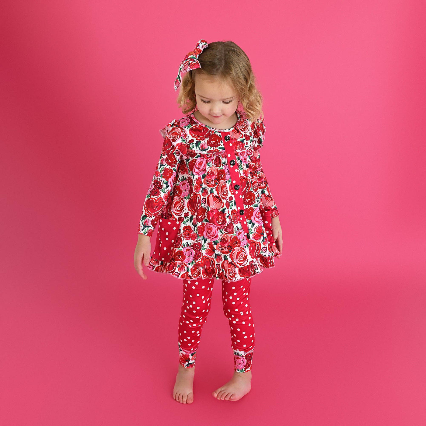 Gigi and Max - Rose Peplum Set Valentines Day