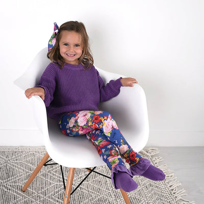 Gigi and Max Ruffle Socks: Purple