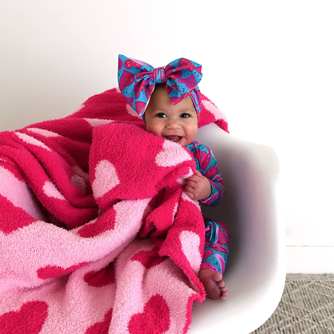 Gigi and Max - Pink Heart Plush Blanket