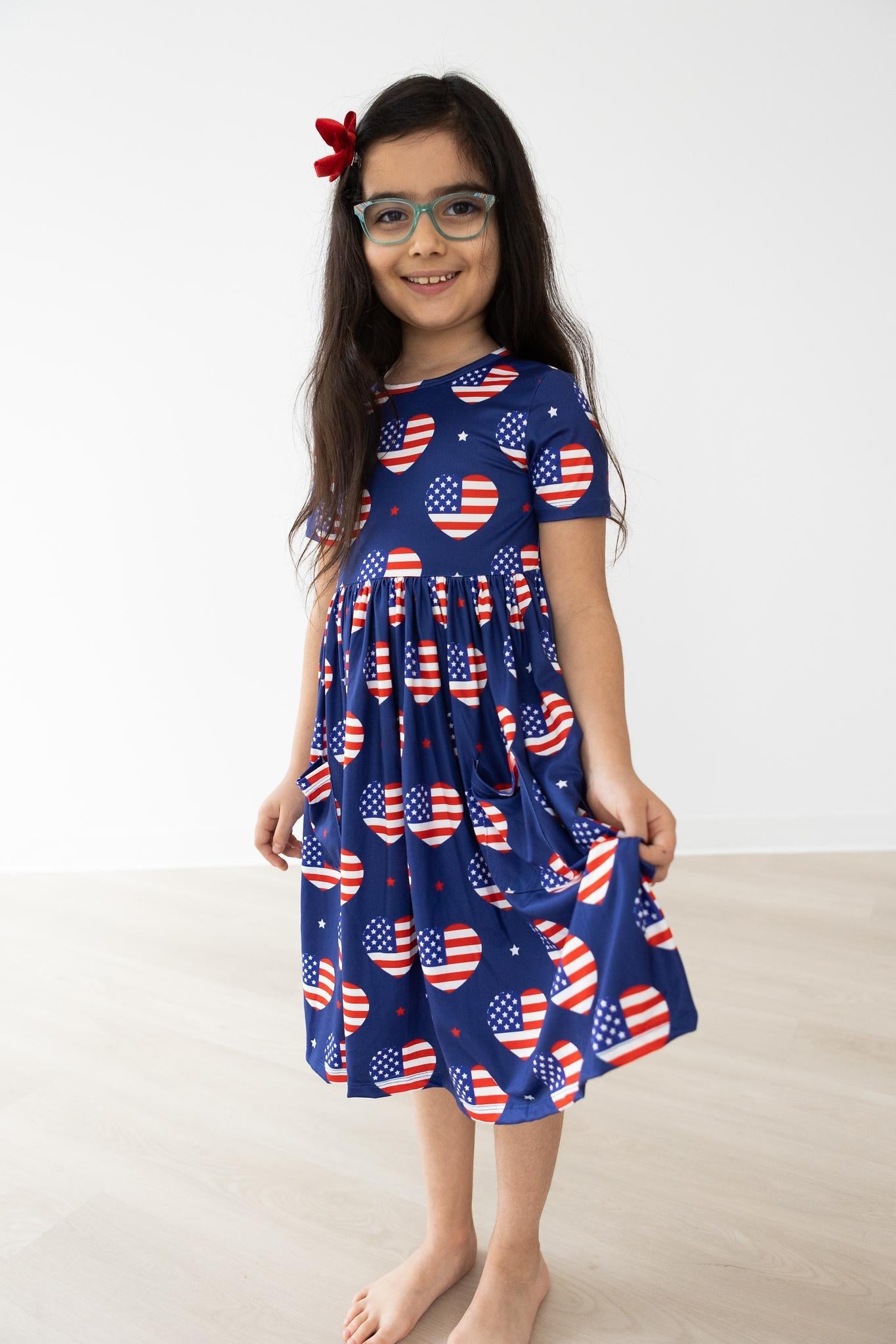 Mila & Rose:  I Heart the USA S/S Pocket Twirl Dress