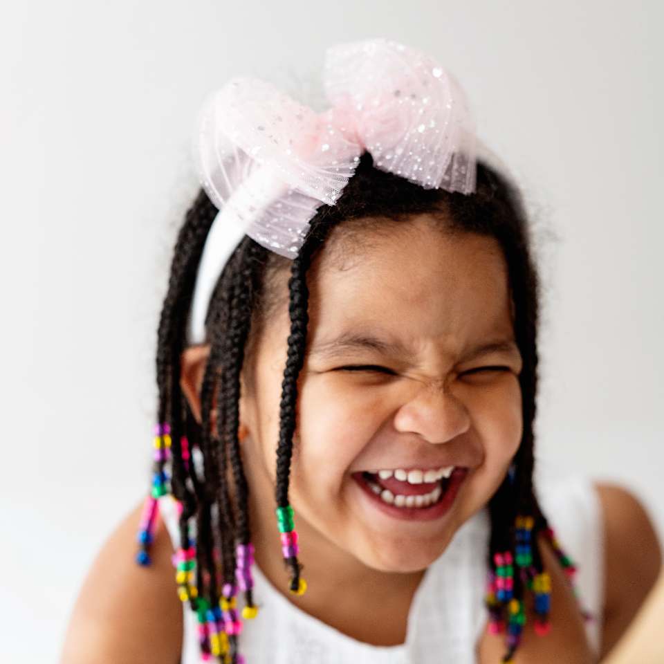 Baby Bling Bows Tulle Headband: Princess / Ballet Pink