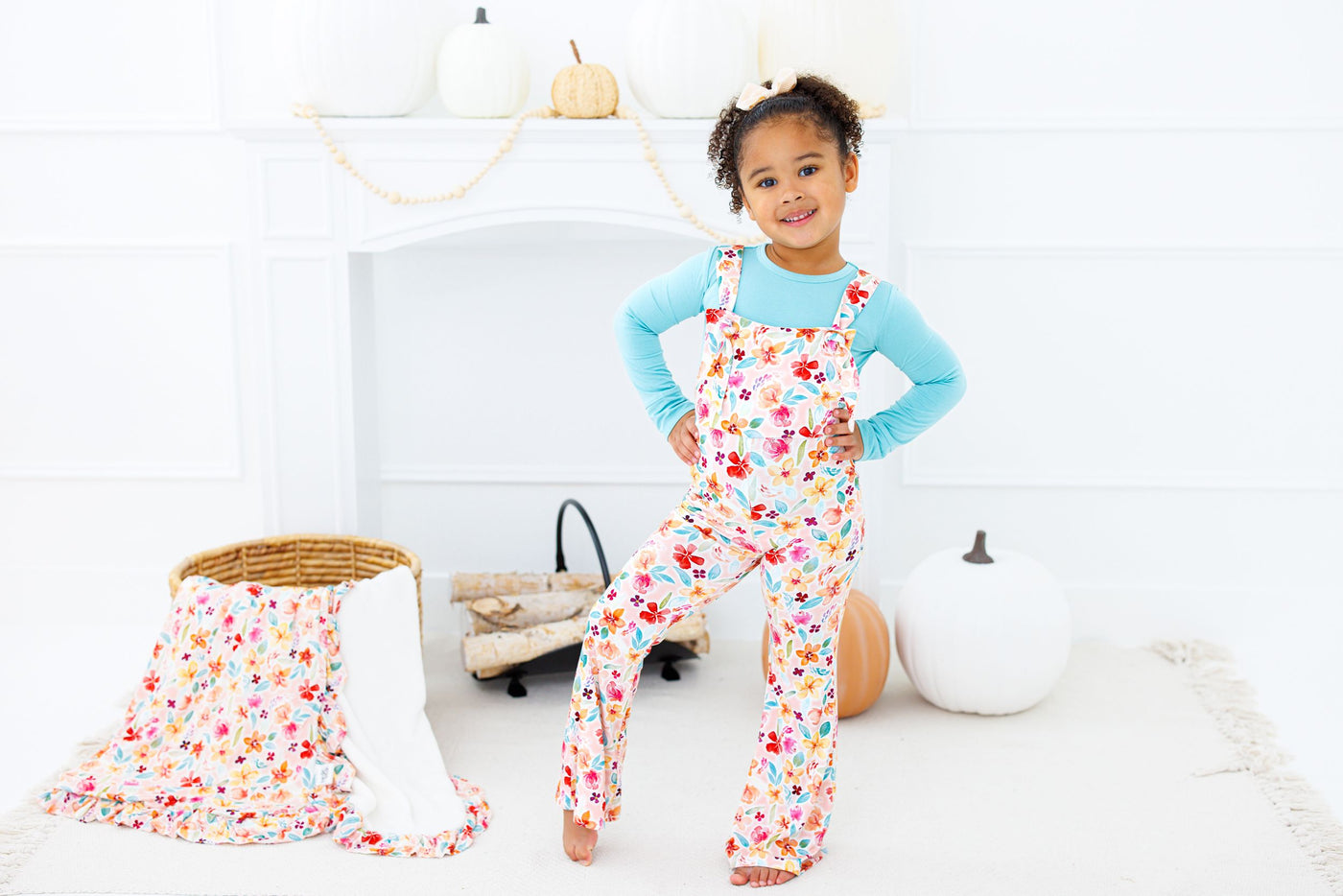 Birdie Bean Overall Jumpsuit: Pearl