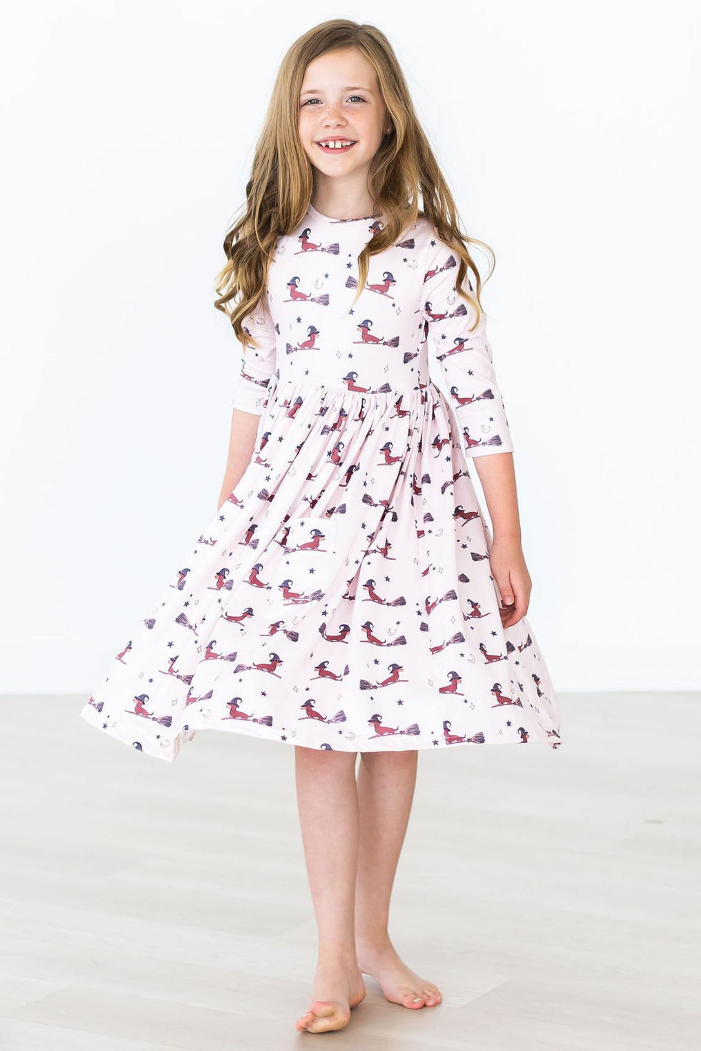 Mila & Rose:  Happy Howl-oween Pocket Twirl Dress