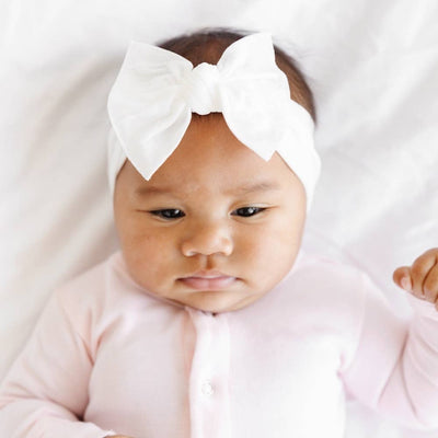 Baby Bling Bows The Knot Headwrap: White