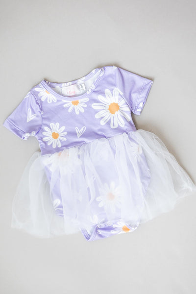 Mila & Rose:  SALE I Heart Daisies Tutu Bodysuit