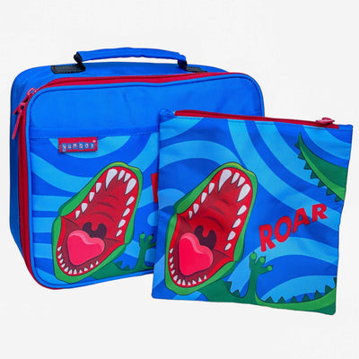 Yumbox Classic Lunch Bag & Sandwich Bag Set: Dinosaur ROAR!