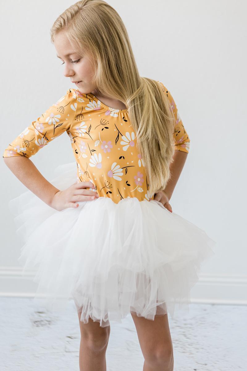 Mila & Rose:  Dandelions in Fall 3/4 Tutu Leotard