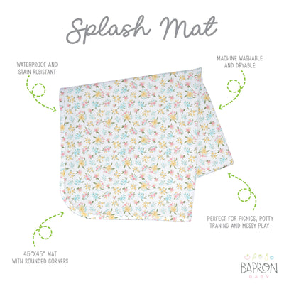 Bapron Splash Mat: Pastel Floral