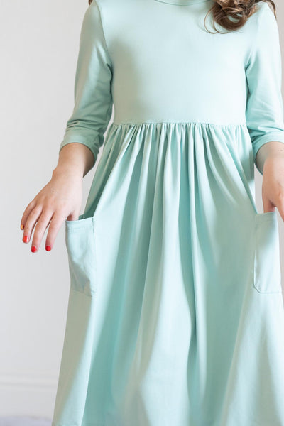 Mila & Rose:  Sage 3/4 Pocket Twirl Dress