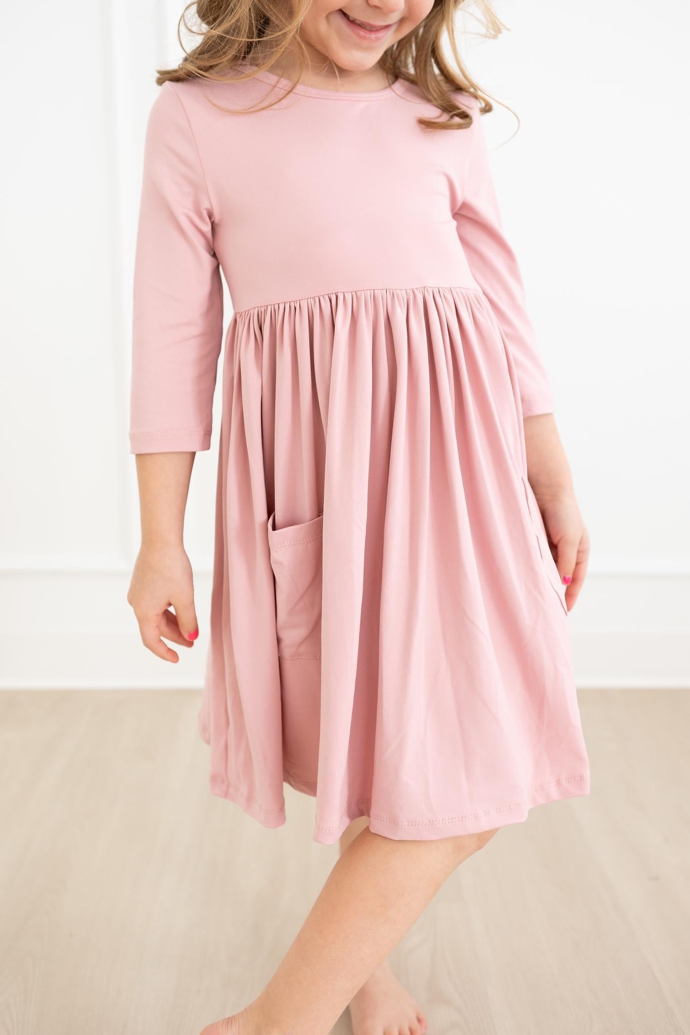 Mila & Rose:  Vintage Pink Pocket Twirl Dress