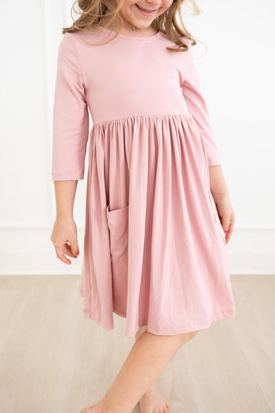 Mila & Rose:  Vintage Pink Pocket Twirl Dress