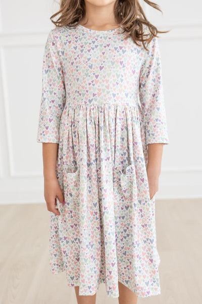 Mila & Rose:  One in a Million 3/4 Sleeve Pocket Twirl Dress