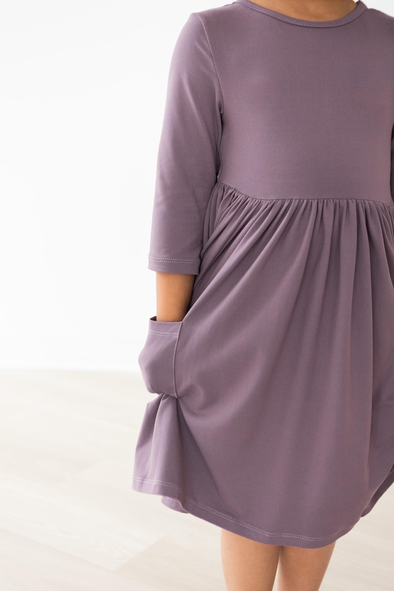 Mila & Rose:  Vintage Violet 3/4 Pocket Twirl Dress