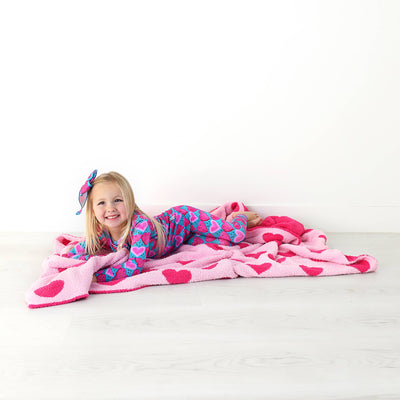 Gigi and Max - Pink Heart Plush Blanket