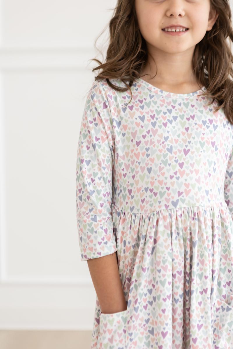 Mila & Rose:  One in a Million 3/4 Sleeve Pocket Twirl Dress