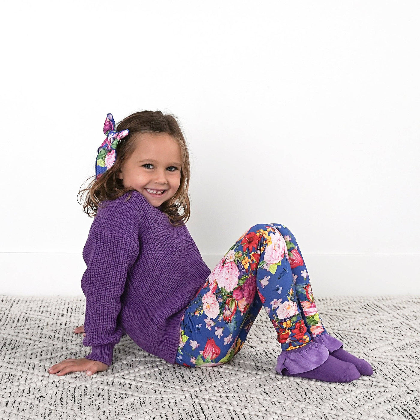 Gigi and Max Ruffle Socks: Purple