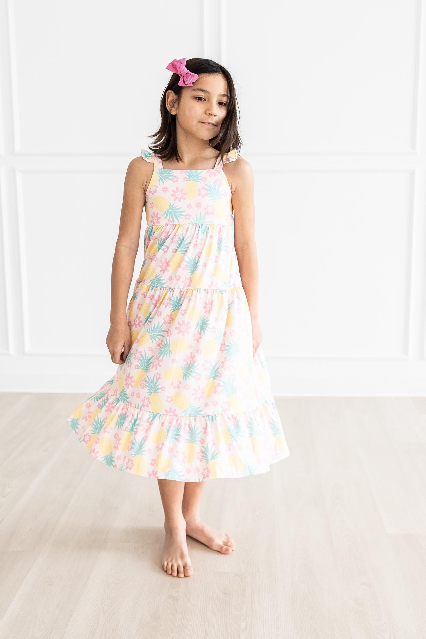 Mila & Rose:  Pina Colada Ruffle Maxi Dress