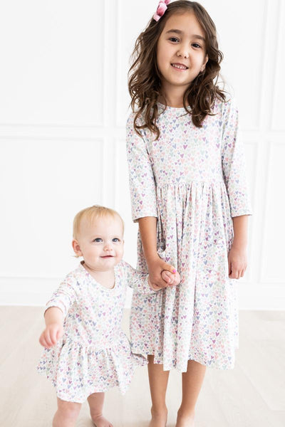 Mila & Rose:  One in a Million 3/4 Sleeve Pocket Twirl Dress