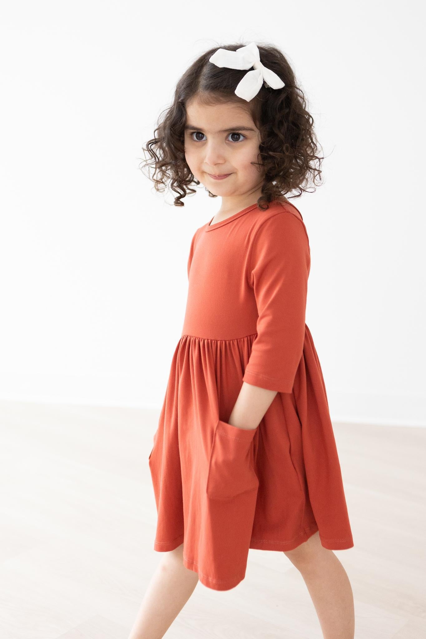 Mila & Rose:  Pumpkin Spice Pocket Twirl Dress