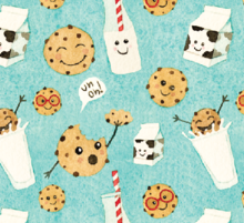 Bapron Splash Mat: Cookies & Milk