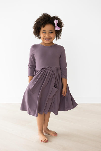 Mila & Rose:  Vintage Violet 3/4 Pocket Twirl Dress