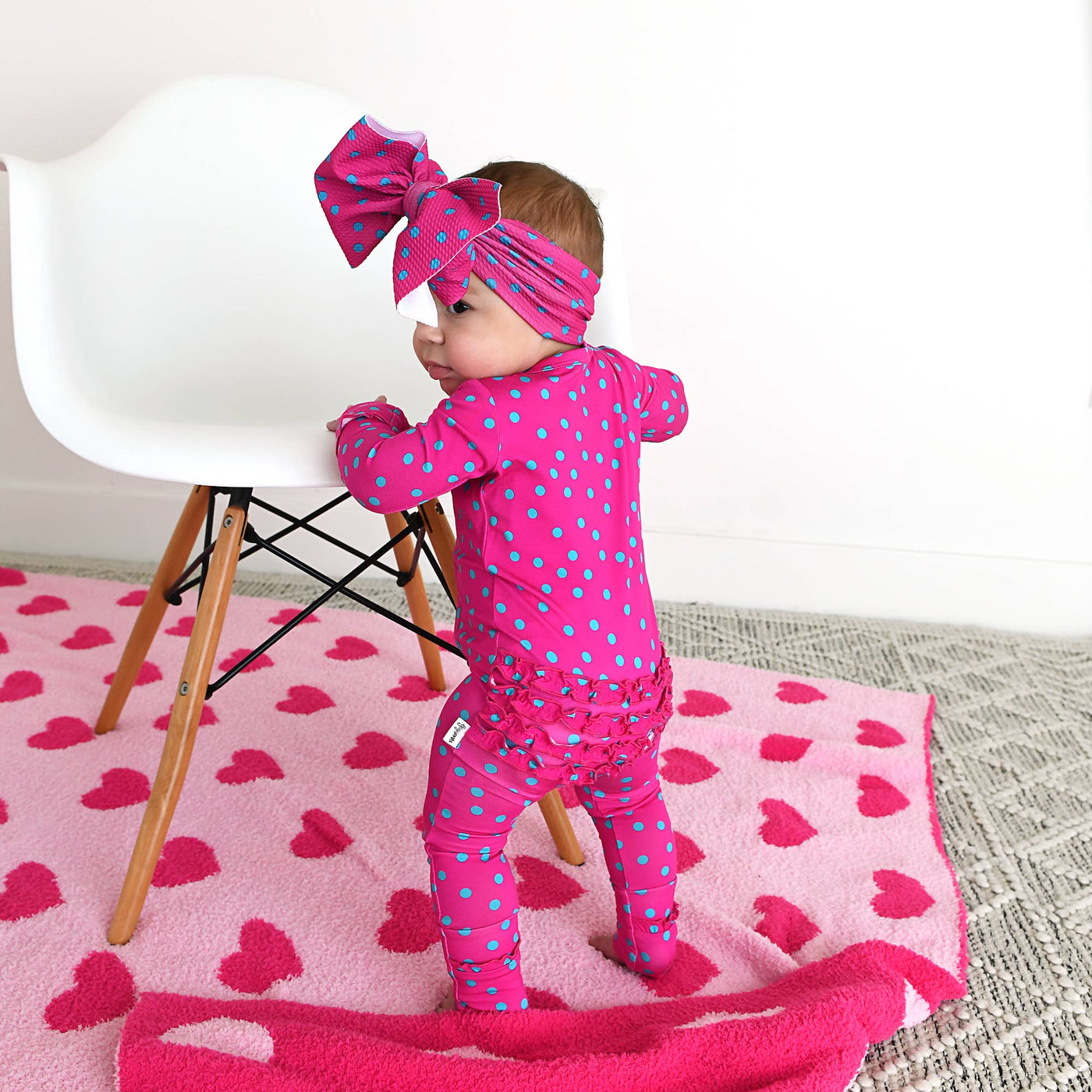 Gigi and Max - Pink Heart Plush Blanket