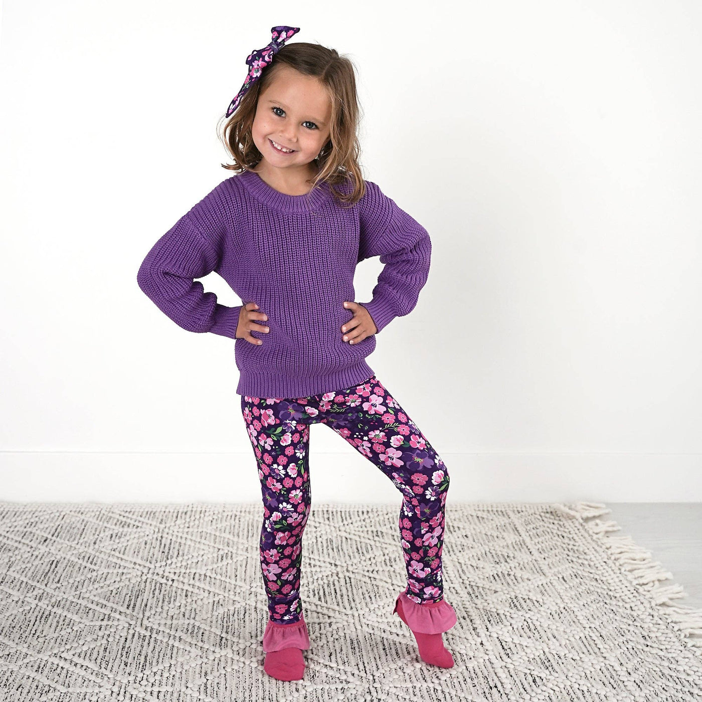 Gigi and Max Sweater: Solid Purple