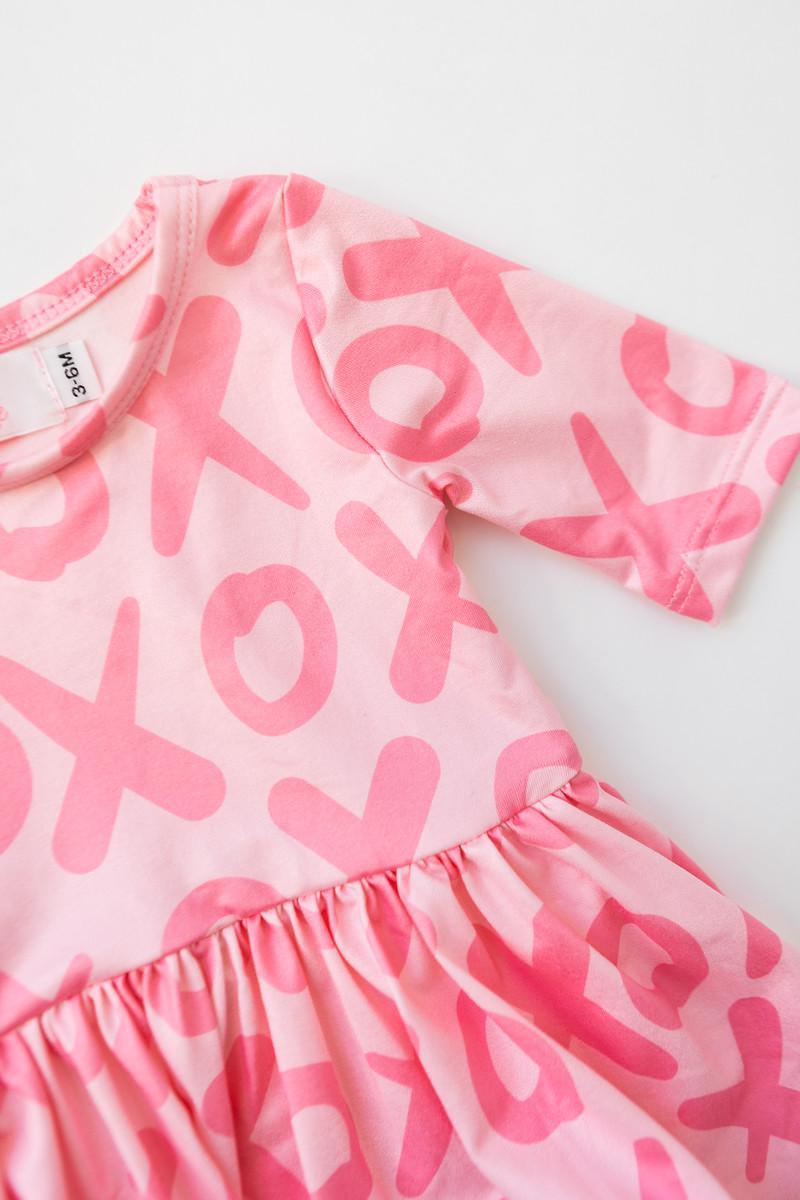 Mila & Rose:  XOXO 3/4 Sleeve Twirl Bodysuit