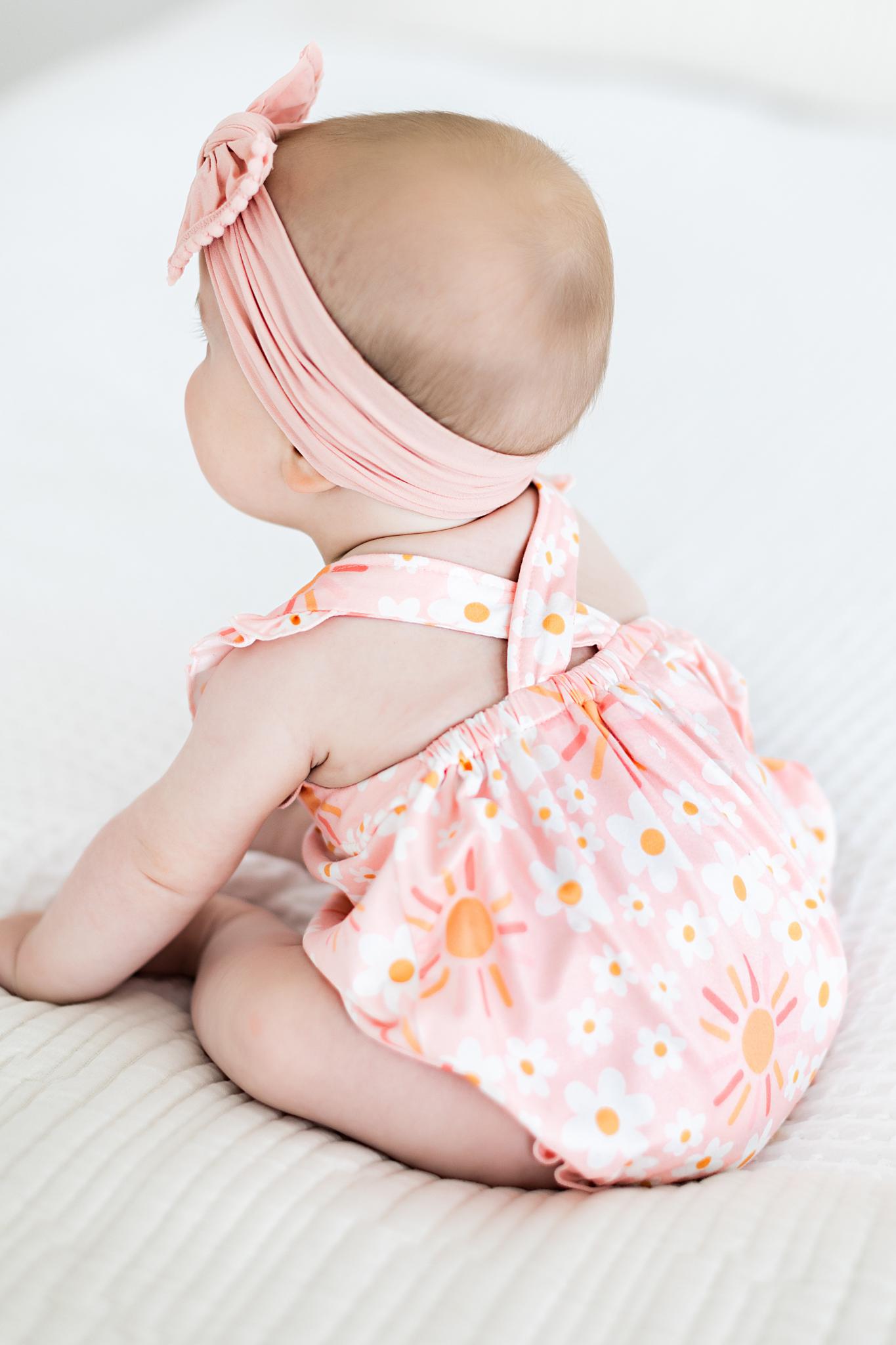 Mila & Rose:  Sweet & Sunny Ruffle Cross Back Romper