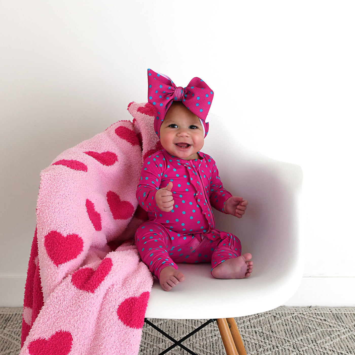 Gigi and Max - Pink Heart Plush Blanket