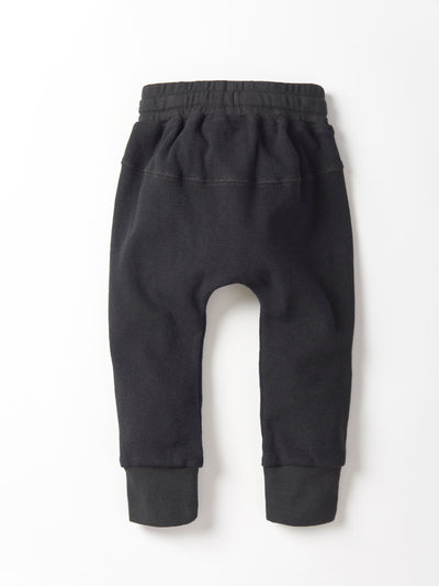 Little Bipsy Waffle Jogger: Black