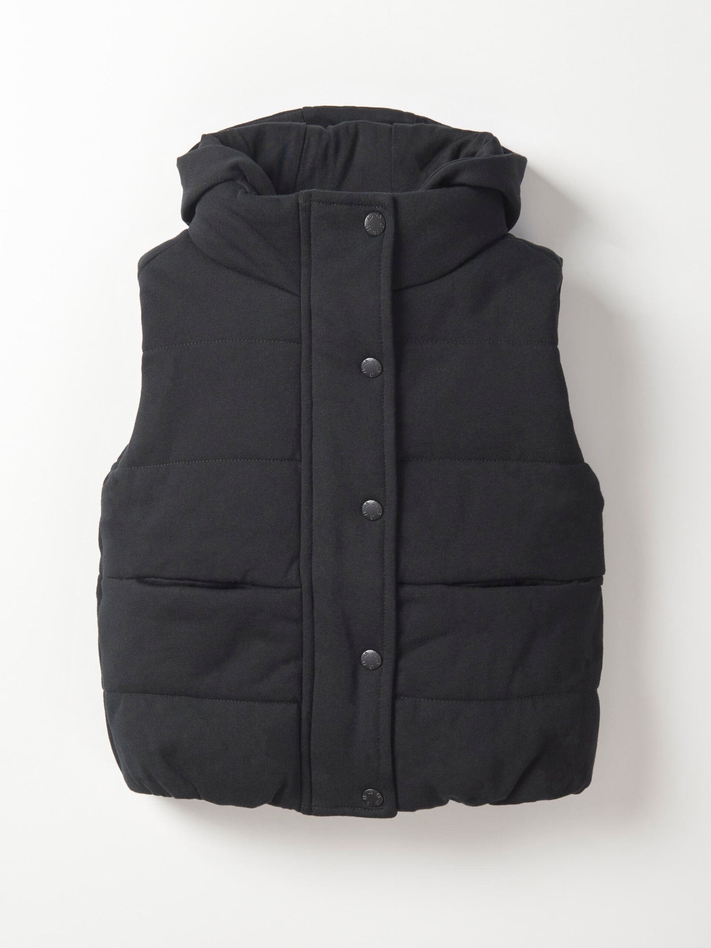 Little Bipsy Hooded Puffer Vest: Black