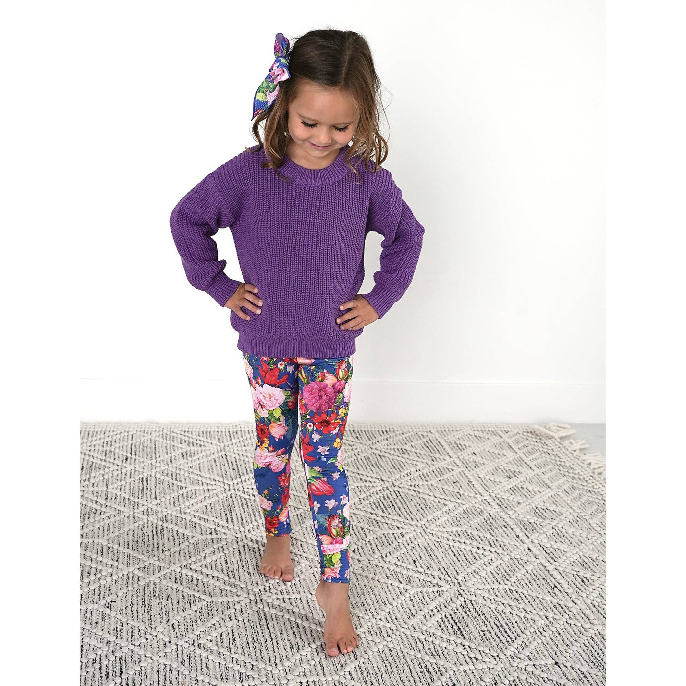 Gigi and Max Sweater: Solid Purple