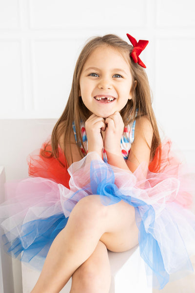 Mila & Rose:  Red, White & Cute Tank Tutu Leotard