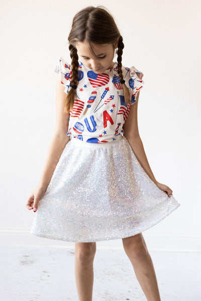 Mila & Rose:  SALE Disco Sequin Twirl Skirt