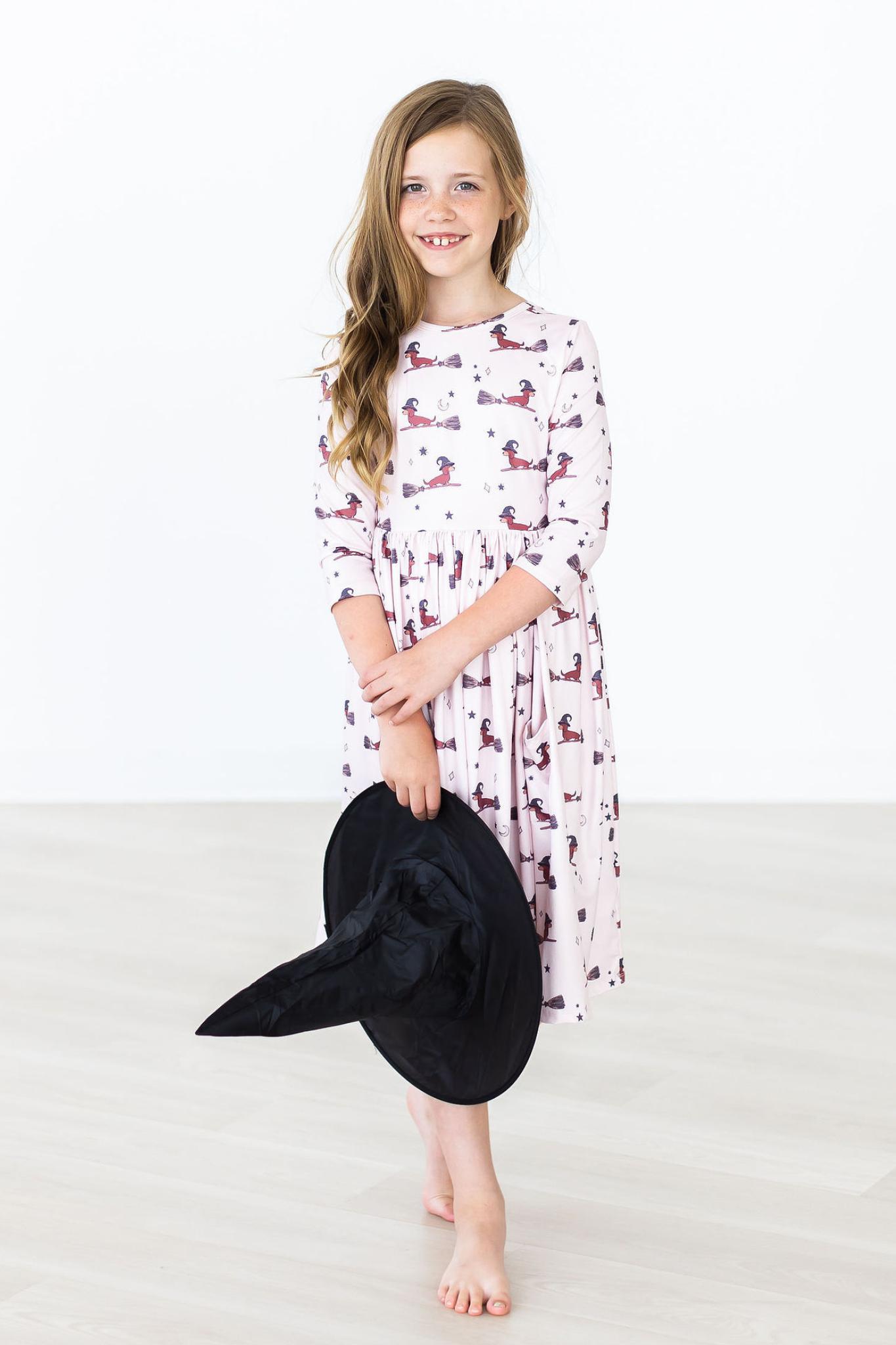 Mila & Rose:  Happy Howl-oween Pocket Twirl Dress