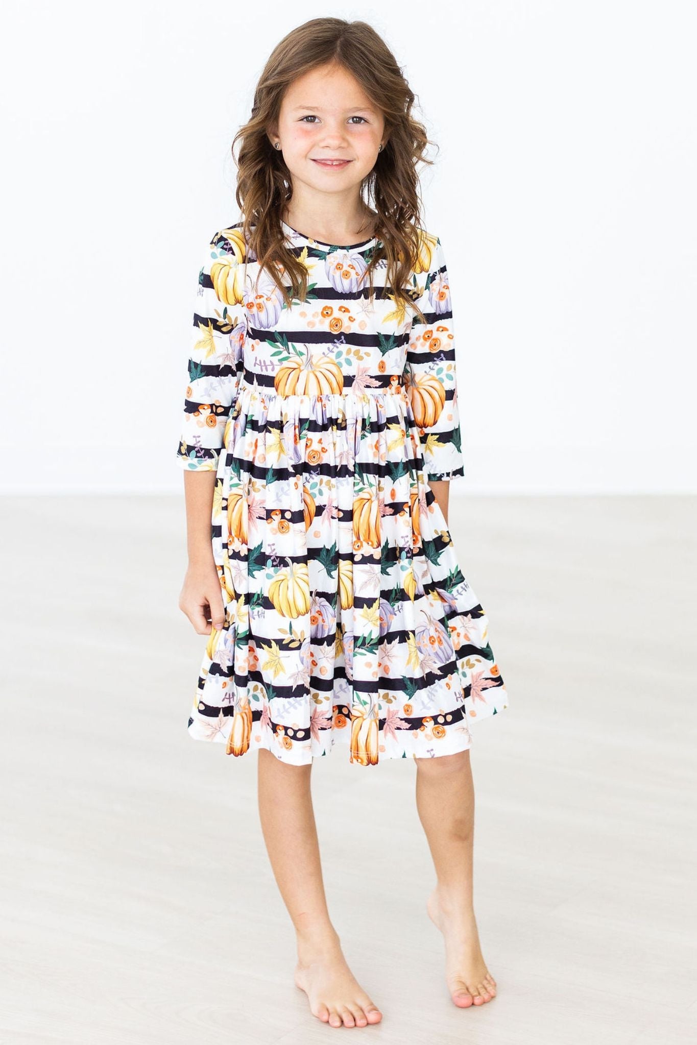 Mila & Rose:  Pumpkins & Peonies Twirl Dress