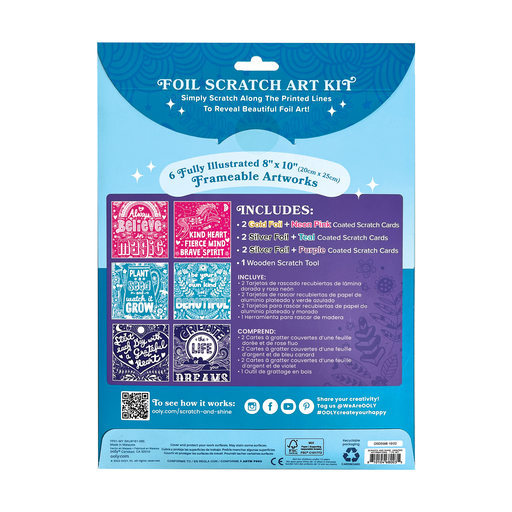 OOLY Scratch & Shine Scratch Cards: Amazing Affirmations