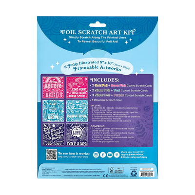 OOLY Scratch & Shine Scratch Cards: Amazing Affirmations