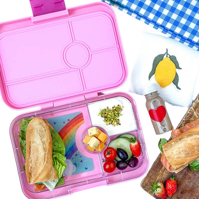 Yumbox Tapas 4 Compartments: Capri Pink (Rainbow Tray)